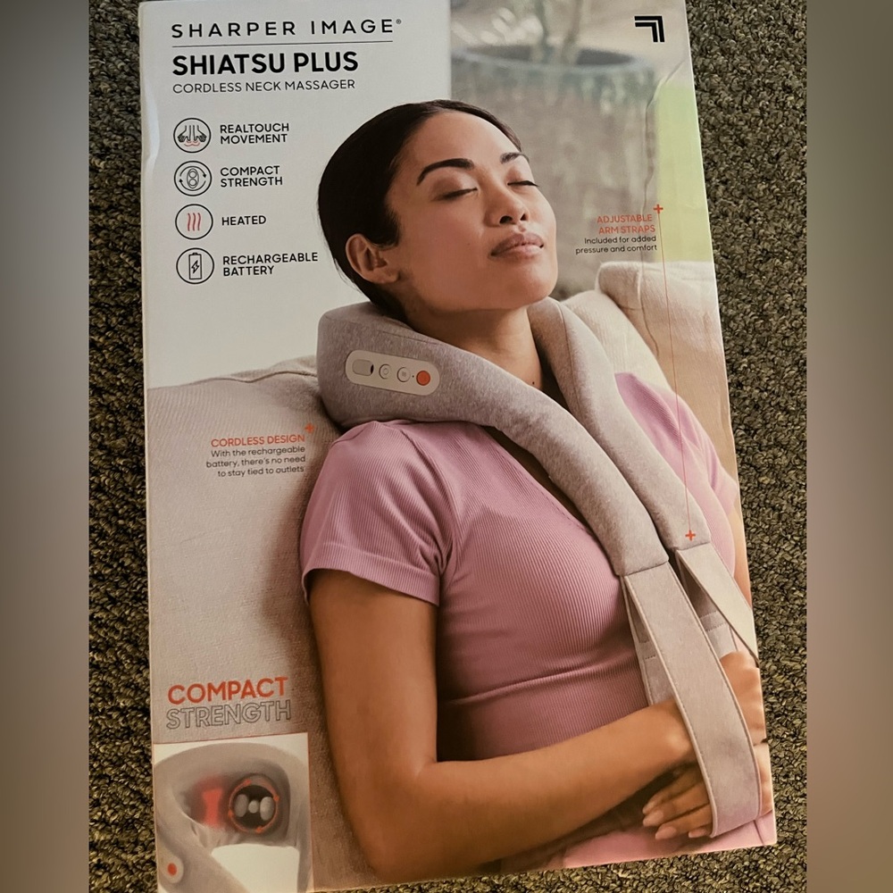 NWT Sharper Image Shiatsu Plus Cordless Neck Massager
